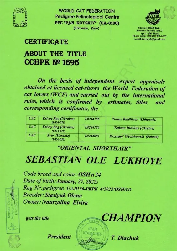 Champion - Sebastian Ole Lukhoye